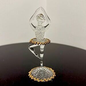 Vintage Spun Glass Ballerina figurine.